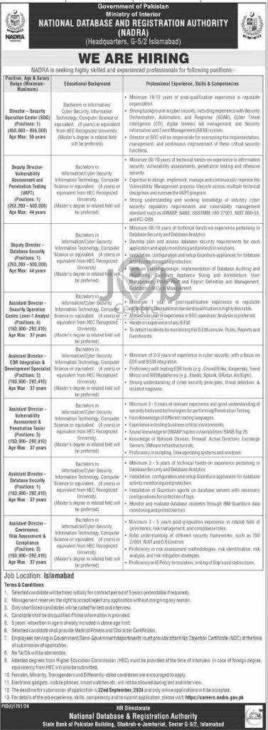 NADRA Jobs